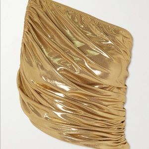 Norma Kamali gold Lame top